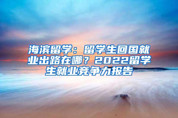 海滨留学：留学生回国就业出路在哪？2022留学生就业竞争力报告