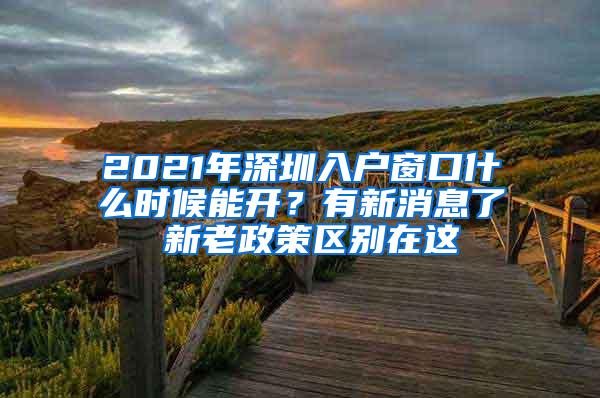 2021年深圳入户窗口什么时候能开？有新消息了 新老政策区别在这