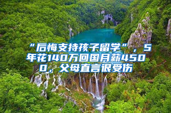 “后悔支持孩子留学”，5年花140万回国月薪4500，父母直言很受伤