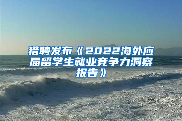 猎聘发布《2022海外应届留学生就业竞争力洞察报告》