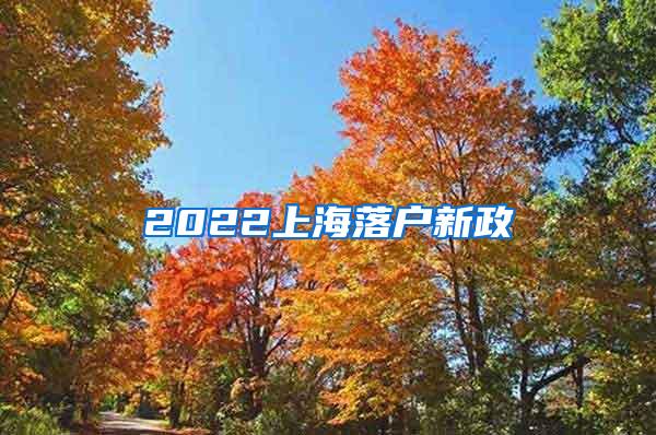 2022上海落户新政