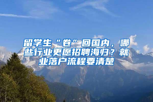 留学生“卷”回国内，哪些行业更愿招聘海归？就业落户流程要清楚