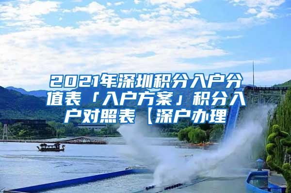 2021年深圳积分入户分值表「入户方案」积分入户对照表【深户办理