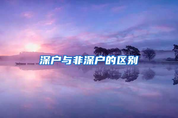 深户与非深户的区别