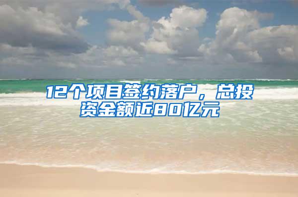 12个项目签约落户，总投资金额近80亿元