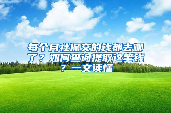 每个月社保交的钱都去哪了？如何查询提取这笔钱？一文读懂