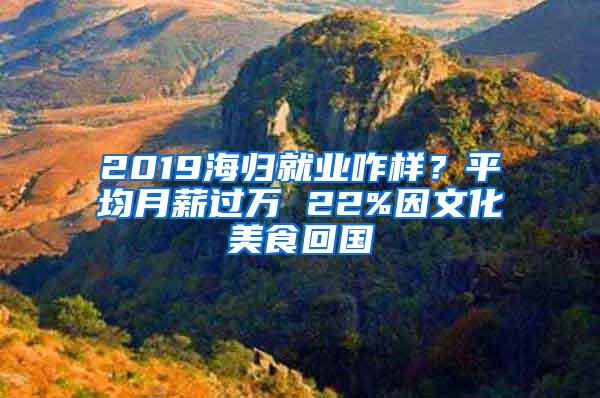 2019海归就业咋样？平均月薪过万 22%因文化美食回国