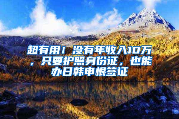 超有用！没有年收入10万，只要护照身份证，也能办日韩申根签证