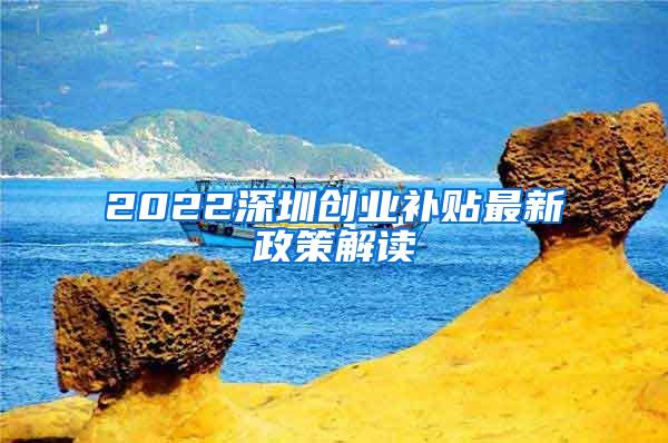 2022深圳创业补贴最新政策解读