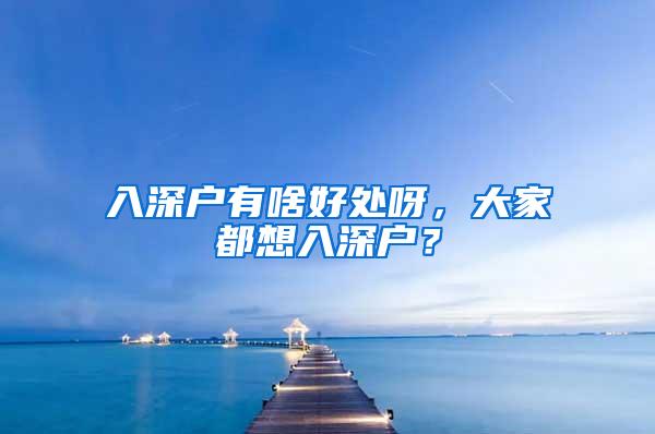 入深户有啥好处呀，大家都想入深户？