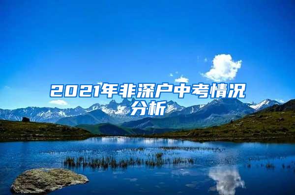 2021年非深户中考情况分析