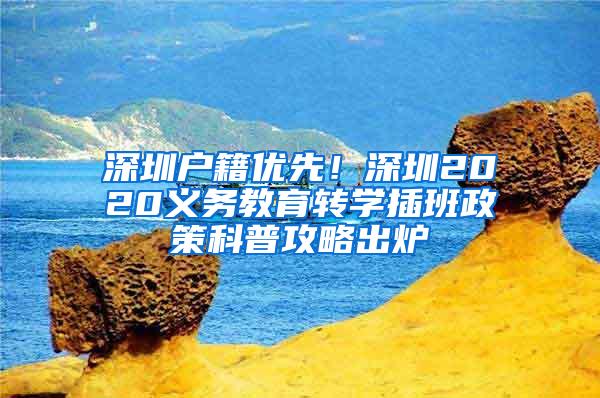 深圳户籍优先！深圳2020义务教育转学插班政策科普攻略出炉