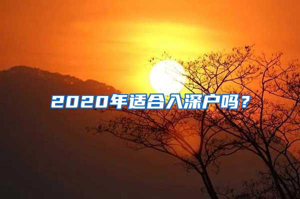 2020年适合入深户吗？