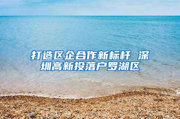 打造区企合作新标杆 深圳高新投落户罗湖区