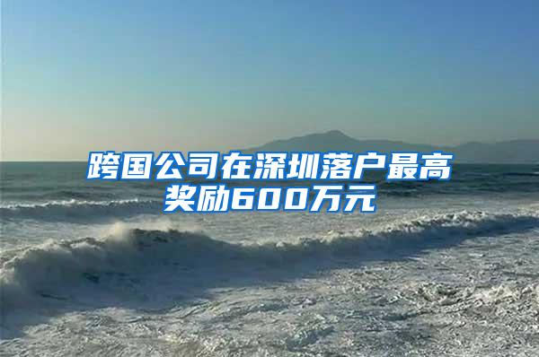 跨国公司在深圳落户最高奖励600万元