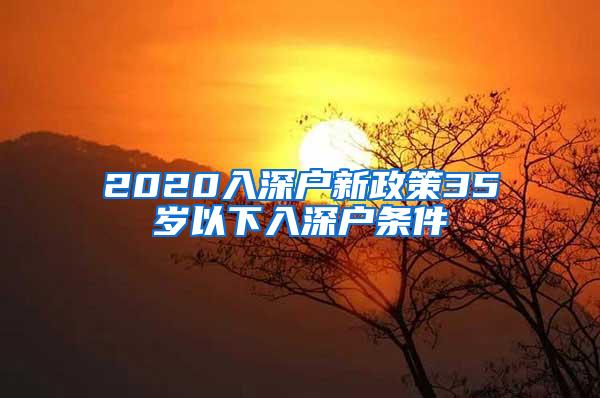 2020入深户新政策35岁以下入深户条件