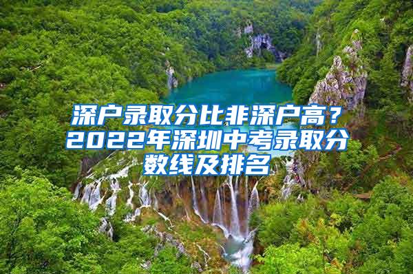 深户录取分比非深户高？2022年深圳中考录取分数线及排名