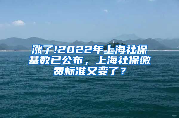 涨了!2022年上海社保基数已公布，上海社保缴费标准又变了？