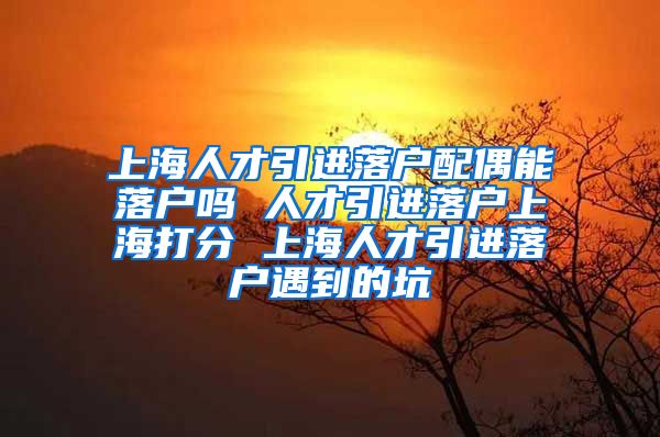 上海人才引进落户配偶能落户吗 人才引进落户上海打分 上海人才引进落户遇到的坑