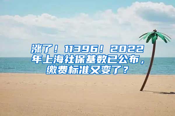 涨了！11396！2022年上海社保基数已公布，缴费标准又变了？