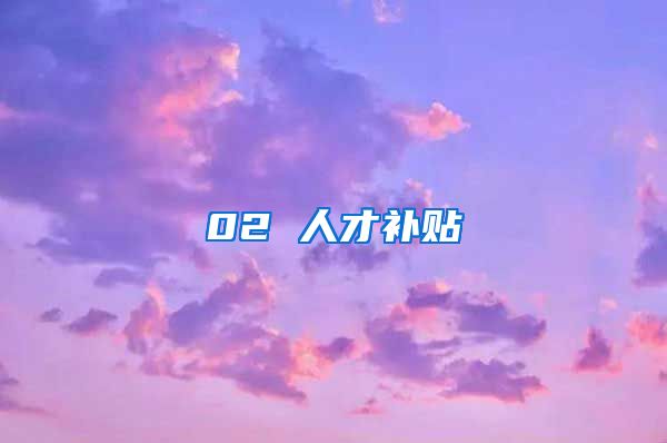 02 人才补贴