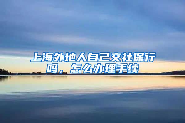 上海外地人自己交社保行吗，怎么办理手续