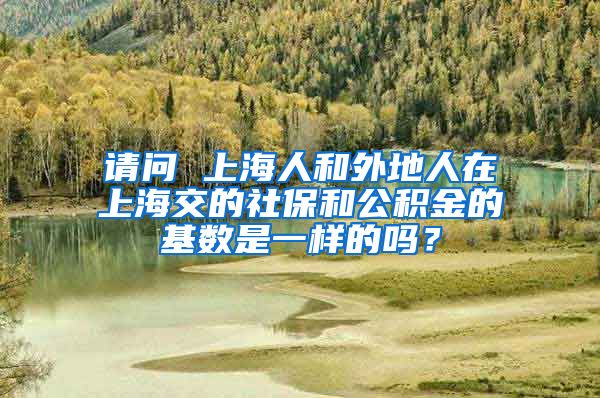 请问 上海人和外地人在上海交的社保和公积金的基数是一样的吗？