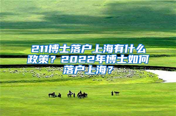 211博士落户上海有什么政策？2022年博士如何落户上海？