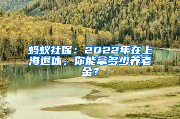 蚂蚁社保：2022年在上海退休，你能拿多少养老金？