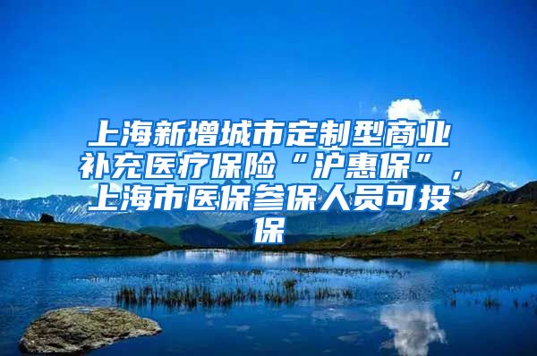 上海新增城市定制型商业补充医疗保险“沪惠保”，上海市医保参保人员可投保