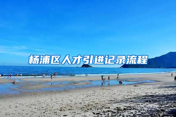 杨浦区人才引进记录流程