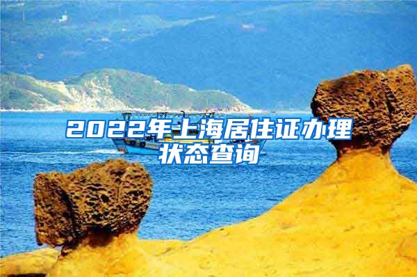 2022年上海居住证办理状态查询