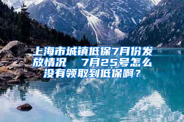 上海市城镇低保7月份发放情况  7月25号怎么没有领取到低保啊？