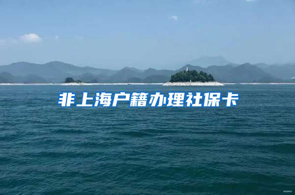 非上海户籍办理社保卡