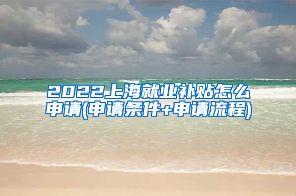 2022上海就业补贴怎么申请(申请条件+申请流程)