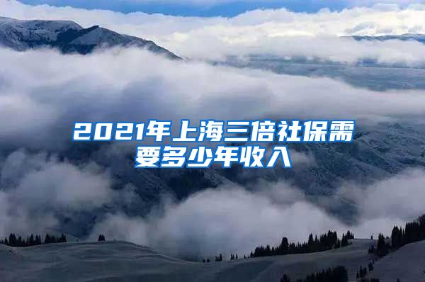 2021年上海三倍社保需要多少年收入