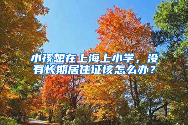 小孩想在上海上小学，没有长期居住证该怎么办？