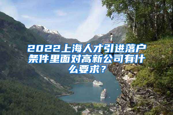 2022上海人才引进落户条件里面对高新公司有什么要求？