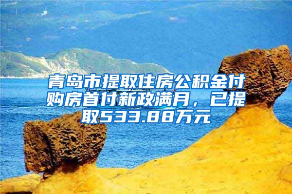 青岛市提取住房公积金付购房首付新政满月，已提取533.88万元