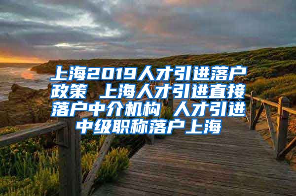 上海2019人才引进落户政策 上海人才引进直接落户中介机构 人才引进中级职称落户上海