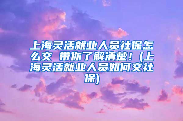 上海灵活就业人员社保怎么交 带你了解清楚！(上海灵活就业人员如何交社保)