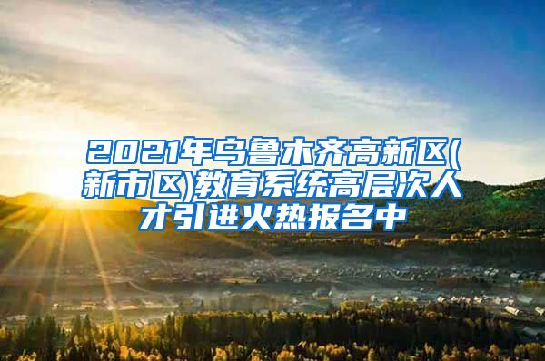 2021年乌鲁木齐高新区(新市区)教育系统高层次人才引进火热报名中