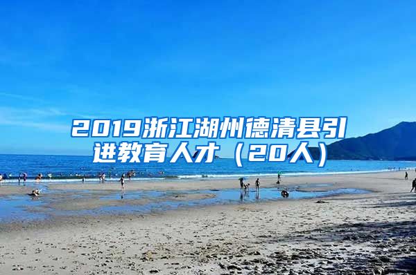 2019浙江湖州德清县引进教育人才（20人）