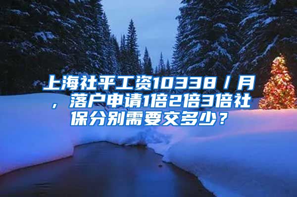 上海社平工资10338／月，落户申请1倍2倍3倍社保分别需要交多少？