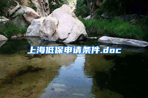 上海低保申请条件.doc