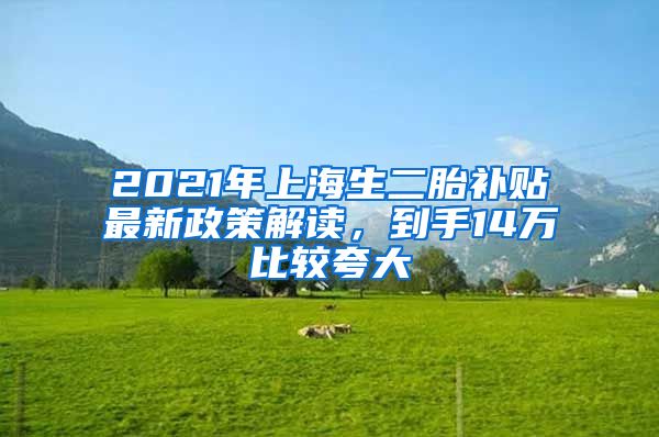 2021年上海生二胎补贴最新政策解读，到手14万比较夸大