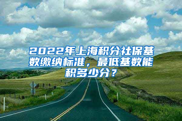 2022年上海积分社保基数缴纳标准，最低基数能积多少分？