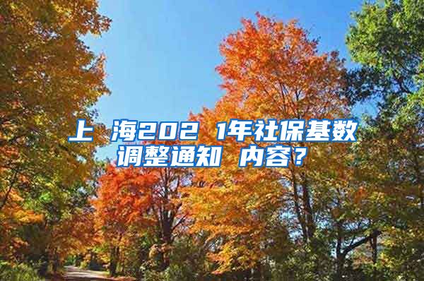 上 海202 1年社保基数调整通知 内容？