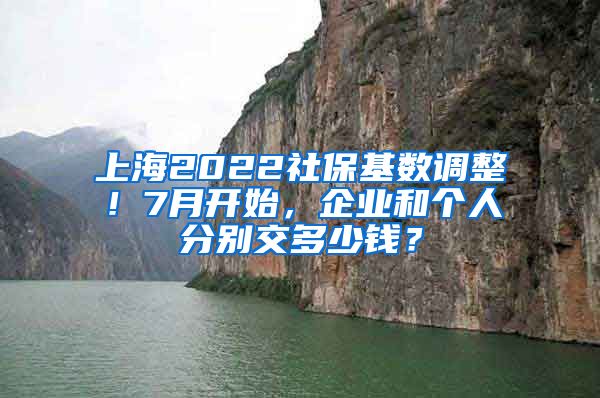 上海2022社保基数调整！7月开始，企业和个人分别交多少钱？