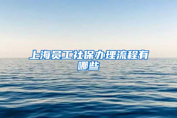 上海员工社保办理流程有哪些